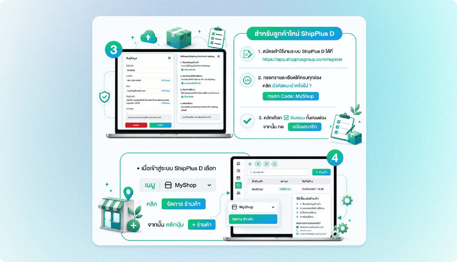 การตั้งค่าบนระบบ LINE MyShop