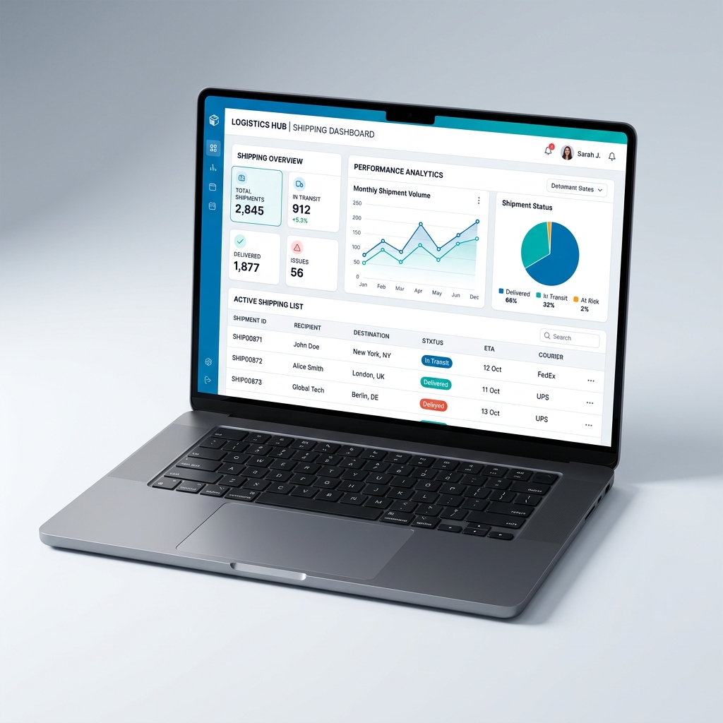Laptop Dashboard Mockup
